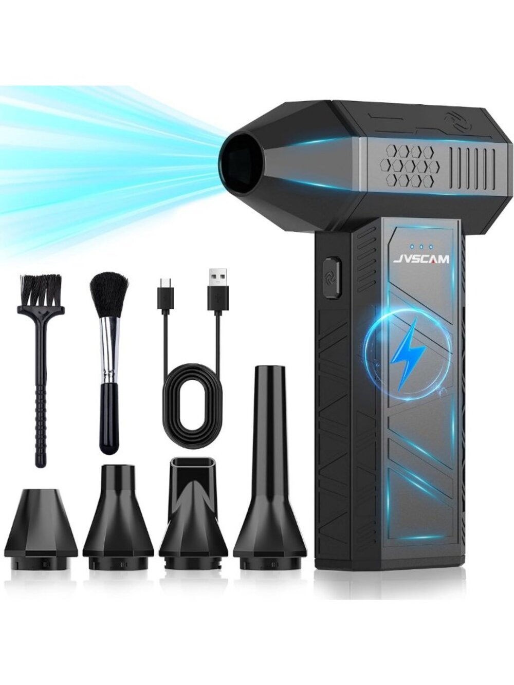 High-Power Compressed Air Duster - 130,000 RPM Blower with Brushless Motor